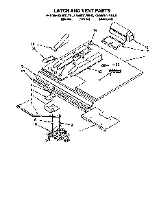 Latch And Vent Diagram and Parts List for KEBS177YBL0  Frigidaire Wall Oven
