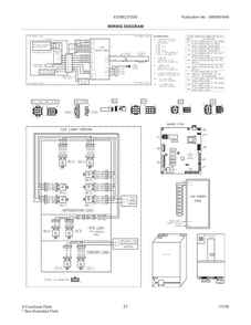 Wiring Diagram Diagram and Parts List for EI23BC37SS0  Electrolux Refrigerator