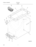 CABINET Diagram and Parts List for FFC07K0CW1  Frigidaire Freezer