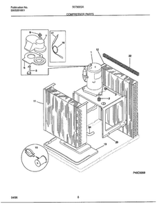 Compressor Parts Diagram and Parts List for 5079005A  Frigidaire Air Conditioner