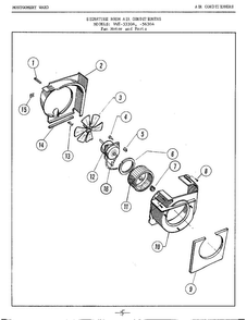Fan Motor Diagram and Parts List for 5330A  Frigidaire Air Conditioner