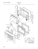 DOOR Diagram and Parts List for FGEW2745KFA  Frigidaire Wall Oven