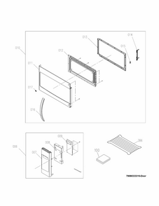 Control Panel,door,miscellaneous Diagram and Parts List for 79080332310  Kenmore Microwave