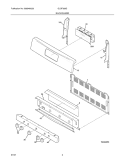 BACKGUARD Diagram and Parts List for GLGF389GBA  Frigidaire Range
