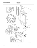 CABINET Diagram and Parts List for E32AR75DCL0  Electrolux Refrigerator