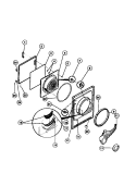 DOOR PANEL, LINT FILTER AND FRONT P Diagram and Parts List for FDG546DBD1  Frigidaire Dryer