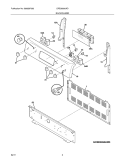 BACKGUARD Diagram and Parts List for CRE3890LWD  Electrolux Range