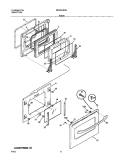 DOOR Diagram and Parts List for FES367BCB  Frigidaire Range
