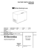COVER Diagram and Parts List for WFC09M3BW1  Westinghouse Freezer