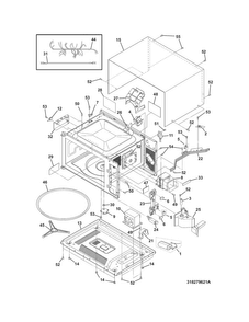 Microwave Diagram and Parts List for FPMC2785KFB  Frigidaire Microwave Oven Combo