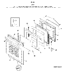 Door Diagram and Parts List for 79095052315  Kenmore Range