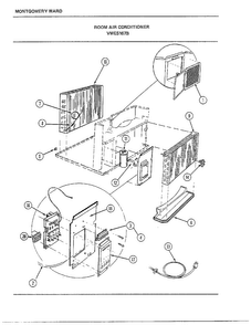 Room Air Conditioner Page 3 Diagram and Parts List for 5167B  Frigidaire Air Conditioner