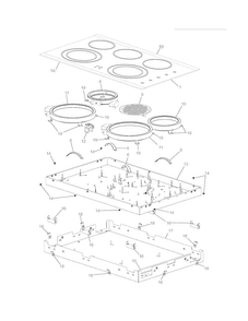 Maintop/surface Units Diagram and Parts List for FGEC3067MS  Frigidaire Cooktop