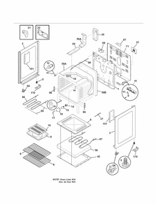 Body Diagram and Parts List for 79092203015  Kenmore Range