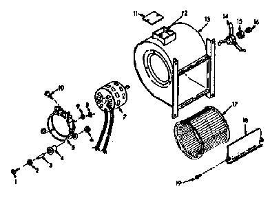 H-q blower assembly Diagram and Parts List for 867765832  Frigidaire Furnace