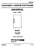 COVER Diagram and Parts List for MFU14M2BW2  Frigidaire Freezer
