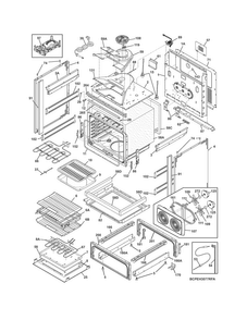 Body Diagram and Parts List for CPEH3077RFA  Frigidaire Range
