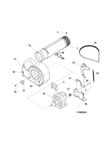 Motor/fan Diagram and Parts List for CARE4044MW1  Frigidaire Dryer