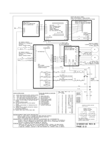 Wiring Diagram Diagram and Parts List for FPCS3085LFC  Frigidaire Range