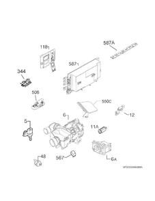 Electrical Parts Diagram and Parts List for FGCD2456QW0A  Frigidaire Dishwasher