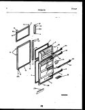 DOOR PARTS Diagram and Parts List for FPGS21TISW0  Frigidaire Refrigerator