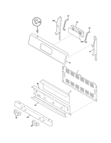 Backguard Diagram and Parts List for FFGF3051LSH  Frigidaire Range