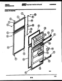 DOOR PARTS Diagram and Parts List for RT19F3WT3H  Gibson Refrigerator