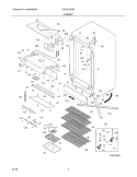 CABINET Diagram and Parts List for GDR22CWR6  Frigidaire Refrigerator