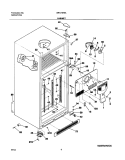 CABINET Diagram and Parts List for BRT21R6AW1  Uni Refrigerator