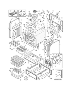 Body Diagram and Parts List for EI30EF4CQSA  Electrolux Range