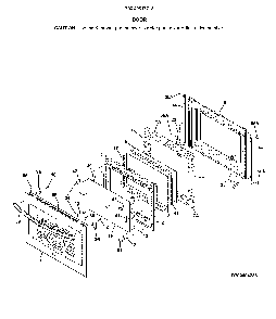 Door Diagram and Parts List for 79049517713  Kenmore Wall Oven