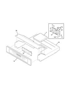 Control Panel Diagram and Parts List for FPET3085KFC  Frigidaire Wall Oven