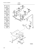 BURNER Diagram and Parts List for FLF337EWH  Frigidaire Range