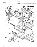 BURNER Diagram and Parts List for FGF353CASH  Frigidaire Range