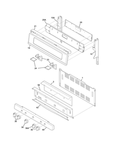 Backguard Diagram and Parts List for LPGF3091KSK  Frigidaire Range