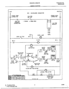 Wiring Diagram Diagram and Parts List for 285947B  Frigidaire Range