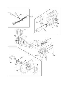 Controls Diagram and Parts List for FFHS2313LMD  Frigidaire Refrigerator