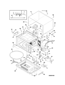 Microwave Diagram and Parts List for 79049612314  Kenmore Microwave