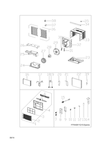 Recommended Spare Parts Diagram and Parts List for FFRA0811Q11  Frigidaire Air Conditioner
