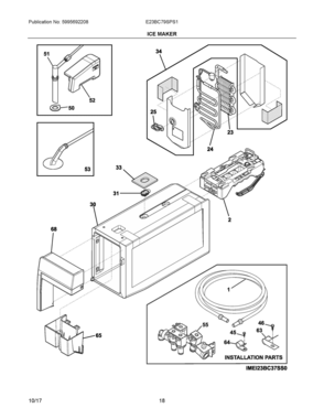 09 - ICE MAKER Diagram and Parts List for E23BC79SPS1  Frigidaire Refrigerator