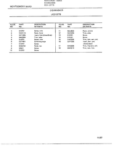 Dishwasher Page 3 Diagram and Parts List for 1077B  Frigidaire Dishwasher