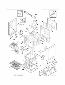 Body Diagram and Parts List for 79074233311  Kenmore Range