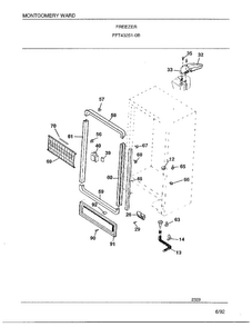 Freezer 13 Cubic Feet Page 3 Diagram and Parts List for 43251-0B  Frigidaire Freezer