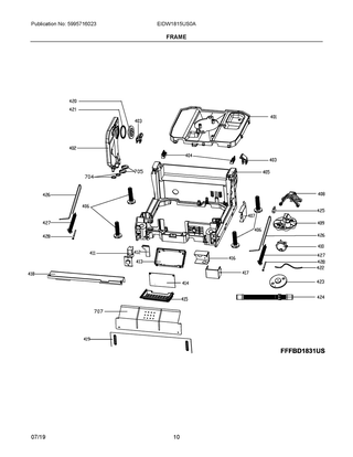 Part Location Diagram of 5304519256 Frigidaire SHIELD