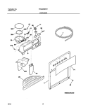DISPENSER Diagram and Parts List for FRS26RBBW1  Frigidaire Refrigerator