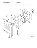 DOOR Diagram and Parts List for CGLEFM97DSD  Frigidaire Range