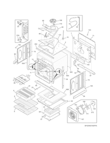 Body Diagram and Parts List for FGEW276SPFA  Frigidaire Wall Oven