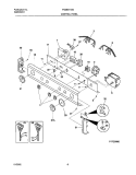 CONTROL PANEL Diagram and Parts List for FGZ831AS0  Frigidaire Washer Dryer Combo