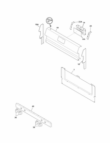 Backguard Diagram and Parts List for 79073033310  Kenmore Range