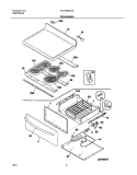 TOP / DRAWER Diagram and Parts List for PLEF398CCA  Frigidaire Range